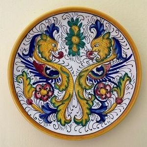Deruta Majolica vintage ceramic wall plate